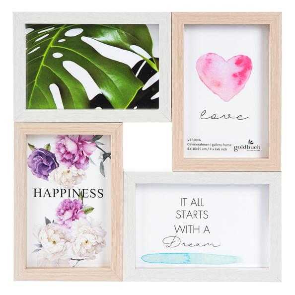 GOLDBUCH foto okvir Verona, za 4 slike 10x15cm, natur-bijeli
