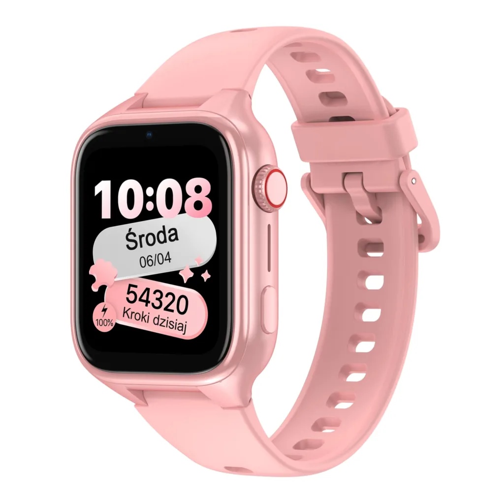 STELIO Pametni sat za djecu JUNIOR 4G, SIM,GPS,SMS,SOS, Video poziv, IP67 Rozi