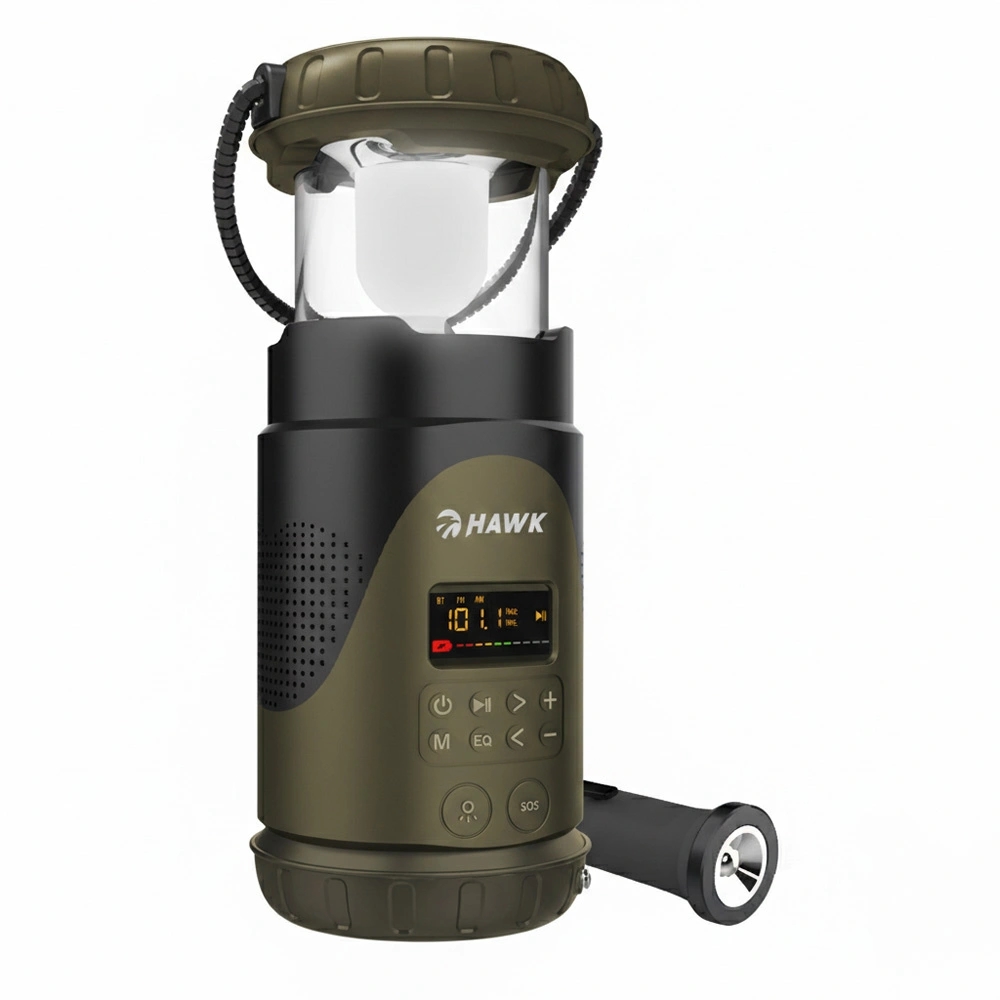 Manta HAWK radio FM, AM, 10W, solarno+baterija+USB-C napajanje DYNAMO HWRDI430GN