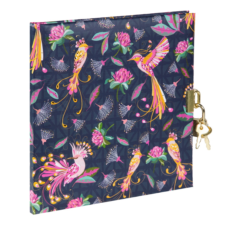 GOLDBUCH Dnevnik 17x17 cm, 96 stranica Tropical birds blue!!