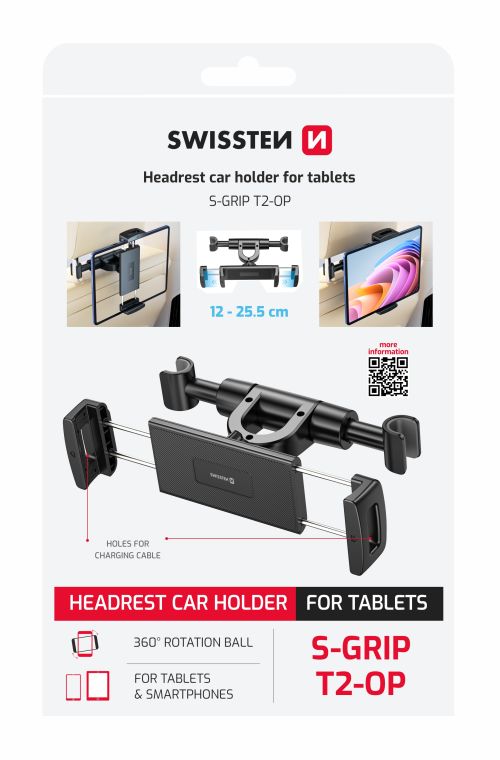 SWISSTEN dr�a� za tablet, monta� za naslon za glavu, do 10 in�a, S-GRIP T2-OP