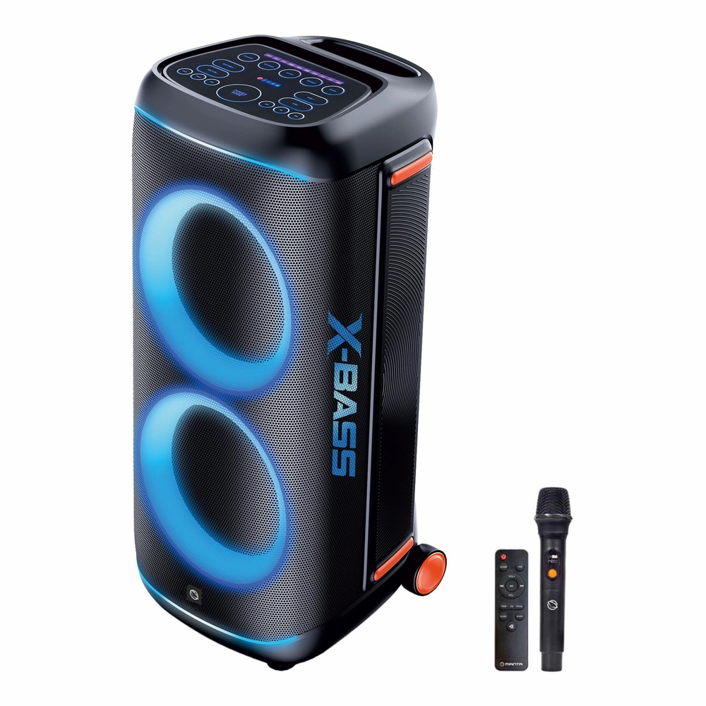 MANTA karaoke NOVA 400W, BT, RGB LED, X-Bass, Be�. Mik. Punj. Baterija, kota�i�i