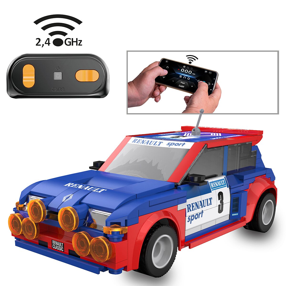 Jamara CaDA Renault 5 Maxi Turbo 1:20 2,4 GHz kocke, 282 dijela