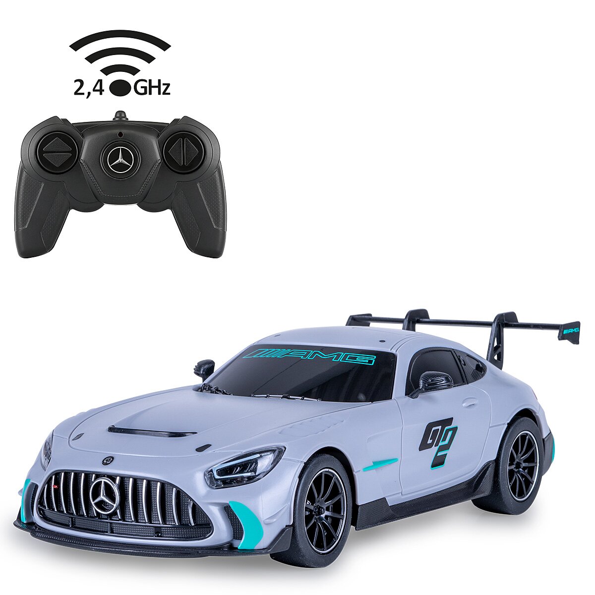 Jamara auto na daljinsko upravljanje DELUX Mercedes-AMG GT2 1:24 sivi 2.4GHz