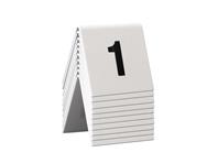 Vermes set oznaka za stol od 1-10 bijeli sa crnim brojkama