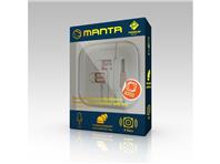 MANTA slušalice + mikrofon, In-ear, alumin, 4 nastavka, kutija, roza/zla EPH9003