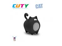 iDance zvučnik Bluetooth, gumirano kućište, ugrađeni punjač, crni CUTY CAT