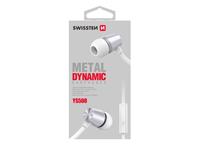SWISSTEN slušalice + mikrofon, In-ear, metalne, srebrno/bijele DYNAMIC YS500
