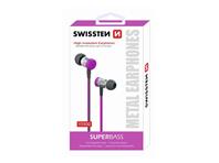 SWISSTEN slušalice + mikrofon, In-ear, roze SUPERBASS YS900 EOL